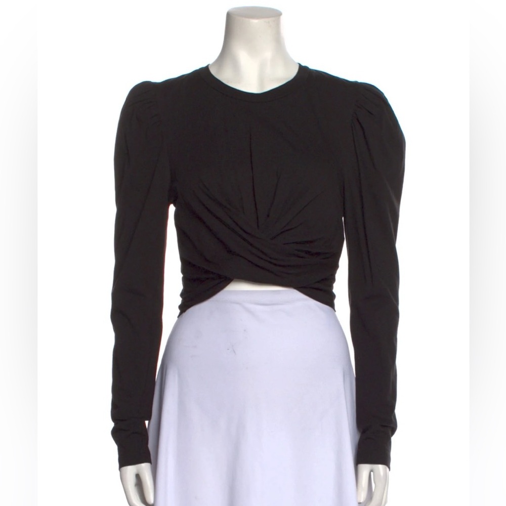 A.L.C. - Black Crewneck Long Sleeve Women's Crop Top - Used. Chic Going Out Top!